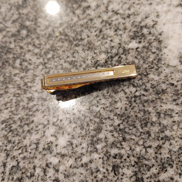 DIOR Tie Clip Bar Gold Plated - Picture 2 of 15